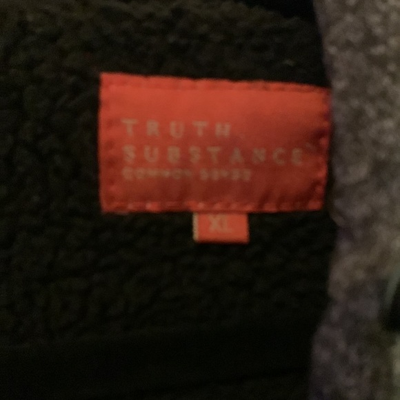 Black and gray Zip Up Hoodie With Zipper Pockets. 3 Pockets - Picture 2 of 6